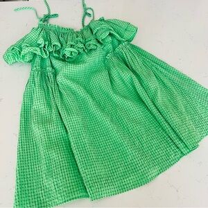 Ruffled green dress